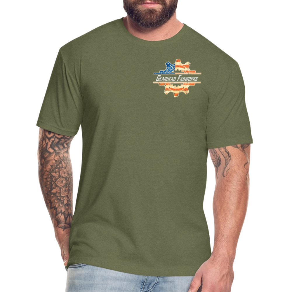Fitted Cotton/Poly T-Shirt by Next Level - heather military green