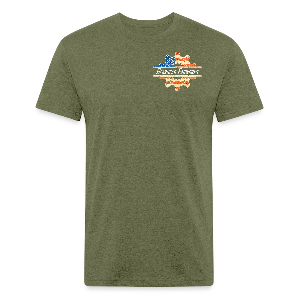 Fitted Cotton/Poly T-Shirt by Next Level - heather military green