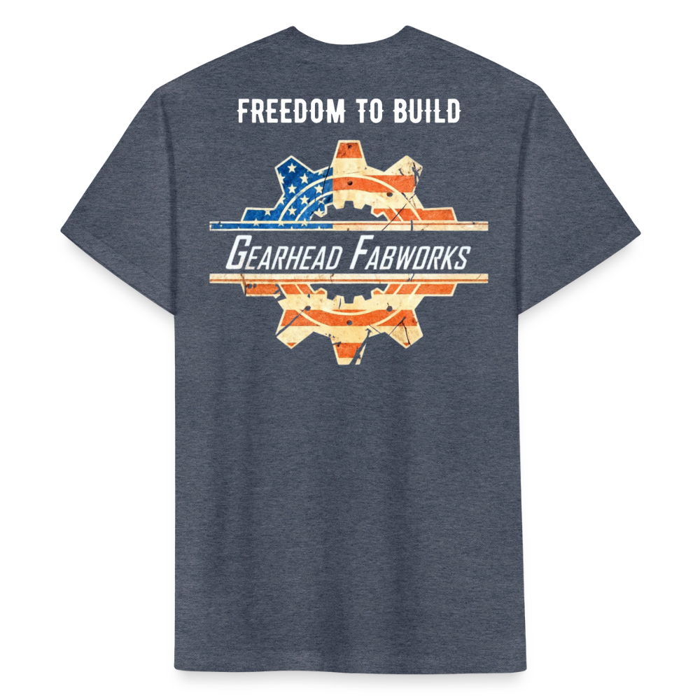 Fitted Cotton/Poly T-Shirt by Next Level - heather navy