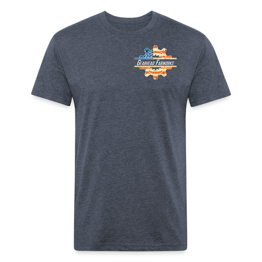 Fitted Cotton/Poly T-Shirt by Next Level - heather navy