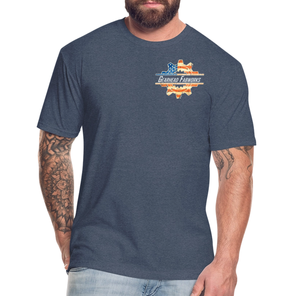 Fitted Cotton/Poly T-Shirt by Next Level - heather navy