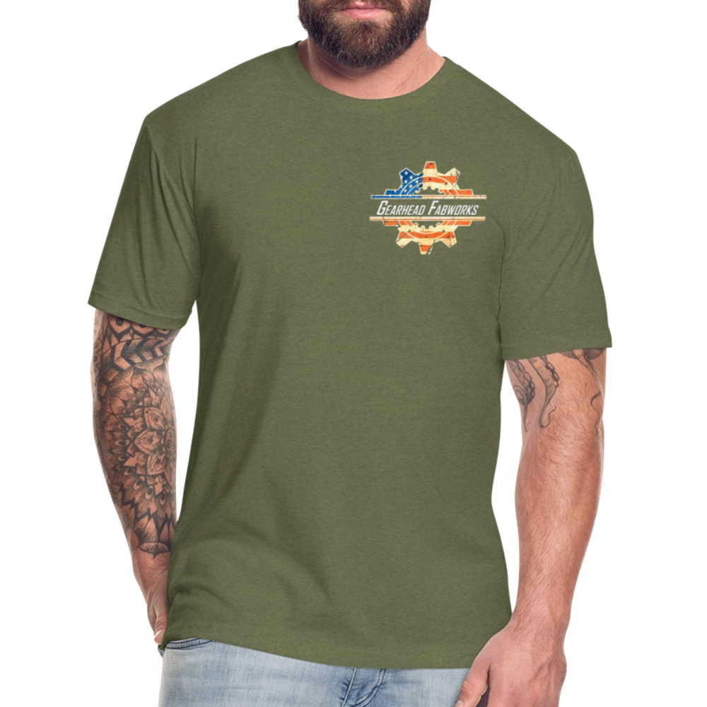 Fitted Cotton/Poly T-Shirt by Next Level - heather military green