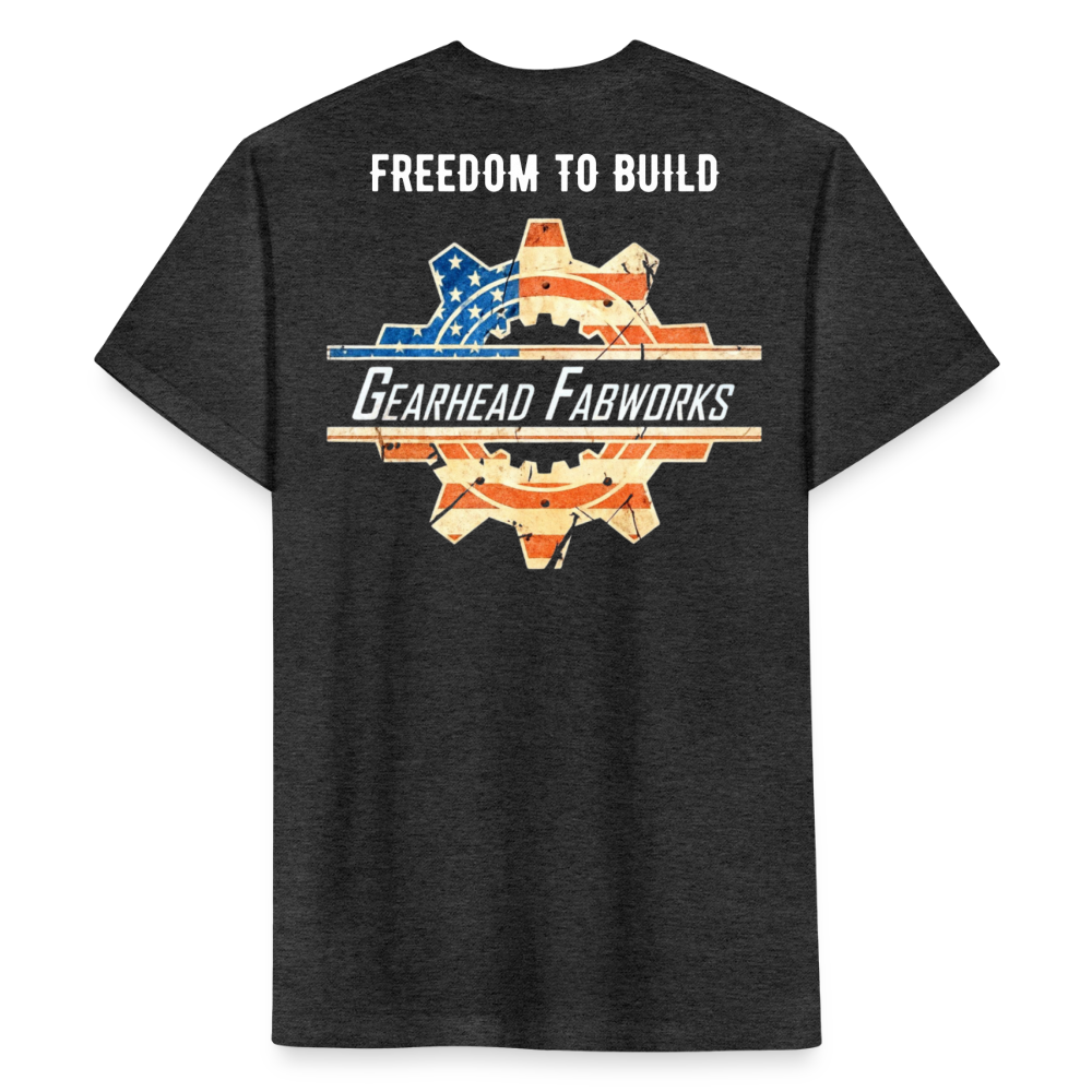 Fitted Cotton/Poly T-Shirt by Next Level - heather black