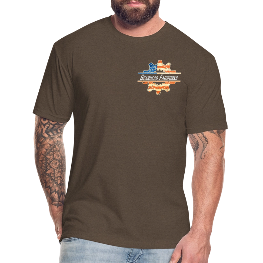 Fitted Cotton/Poly T-Shirt by Next Level - heather espresso