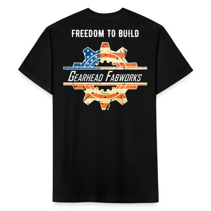 Fitted Cotton/Poly T-Shirt by Next Level - black