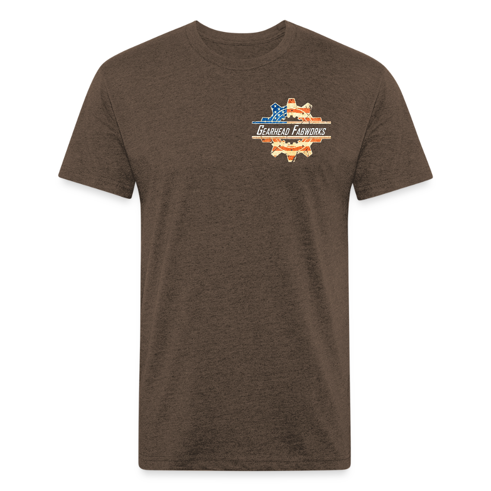 Fitted Cotton/Poly T-Shirt by Next Level - heather espresso