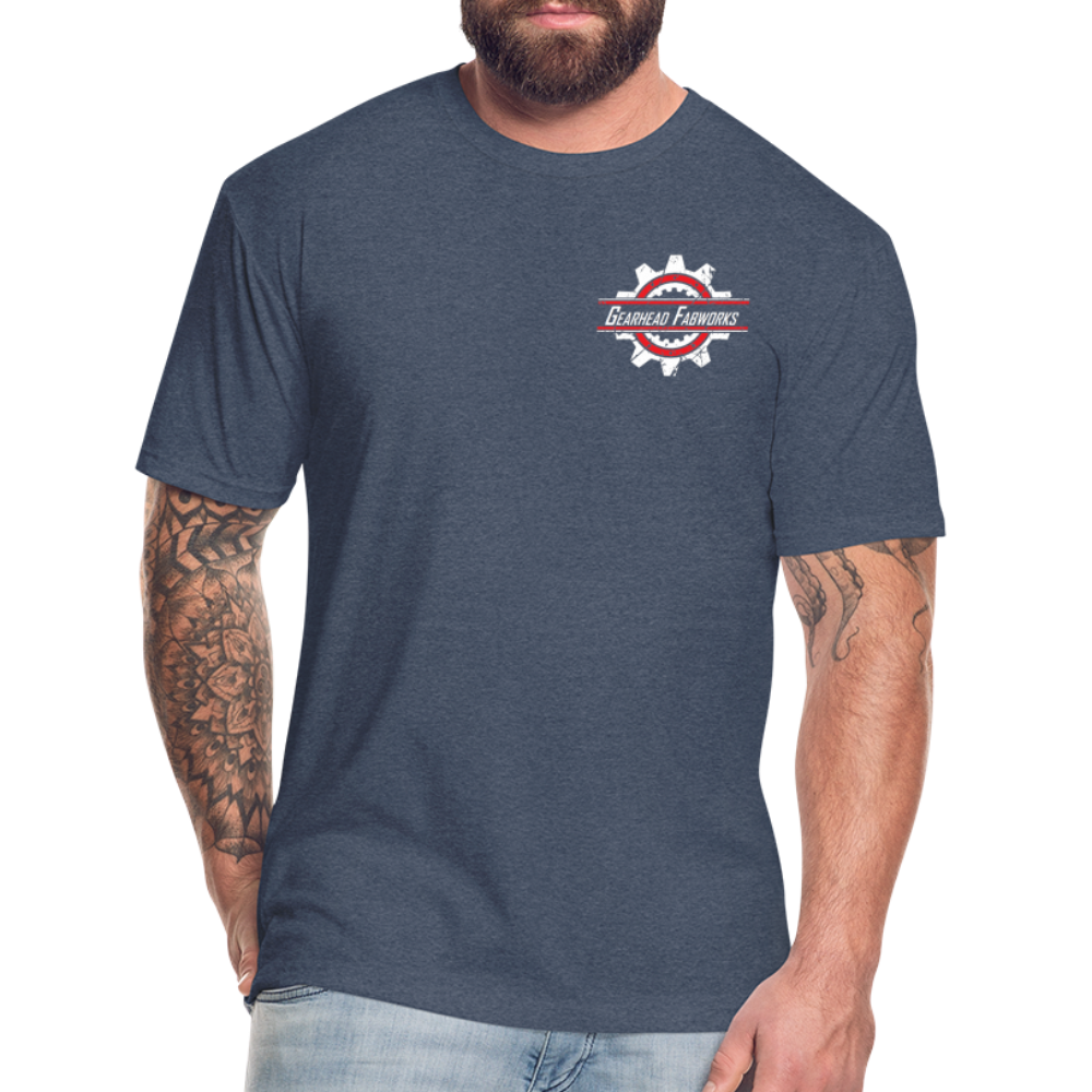 Fitted Cotton/Poly T-Shirt by Next Level - heather navy