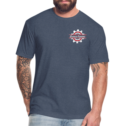 Fitted Cotton/Poly T-Shirt by Next Level - heather navy