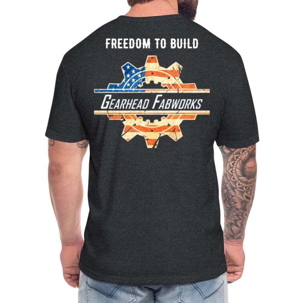 Fitted Cotton/Poly T-Shirt by Next Level - heather black