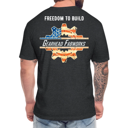 Fitted Cotton/Poly T-Shirt by Next Level - heather black