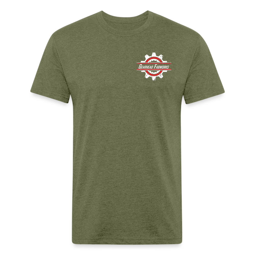 Fitted Cotton/Poly T-Shirt by Next Level - heather military green