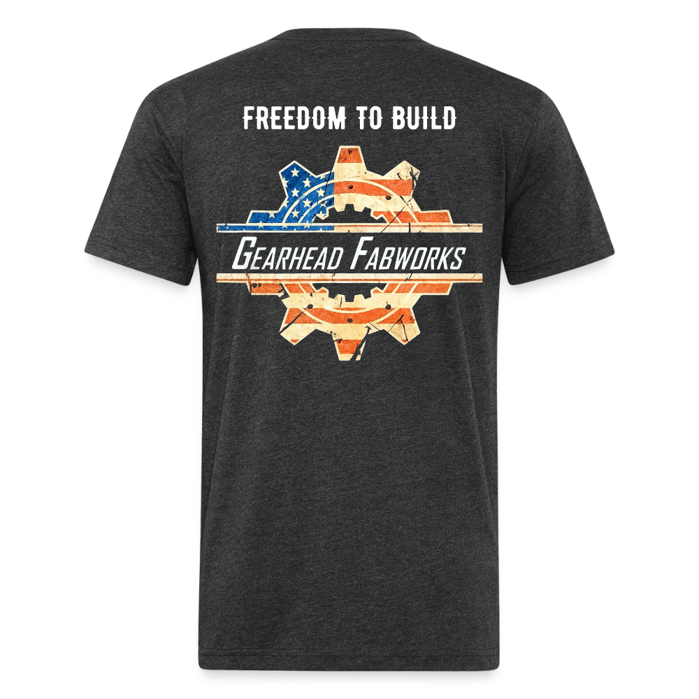 Fitted Cotton/Poly T-Shirt by Next Level - heather black