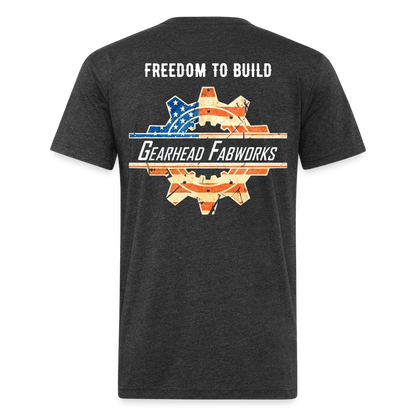 Fitted Cotton/Poly T-Shirt by Next Level - heather black