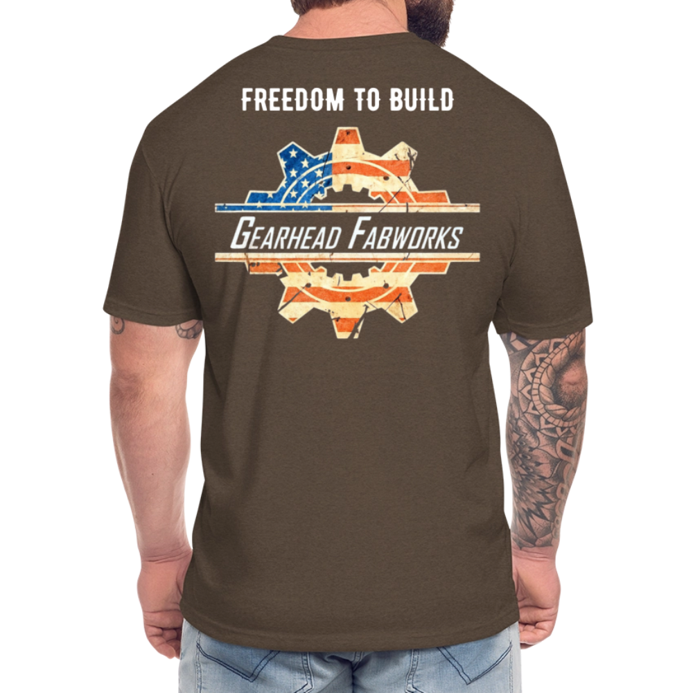 Fitted Cotton/Poly T-Shirt by Next Level - heather espresso