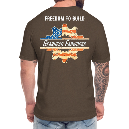 Fitted Cotton/Poly T-Shirt by Next Level - heather espresso