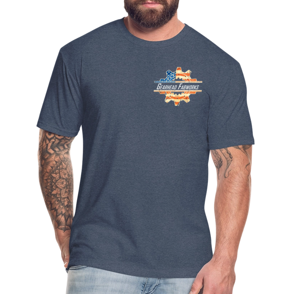 Fitted Cotton/Poly T-Shirt by Next Level - heather navy