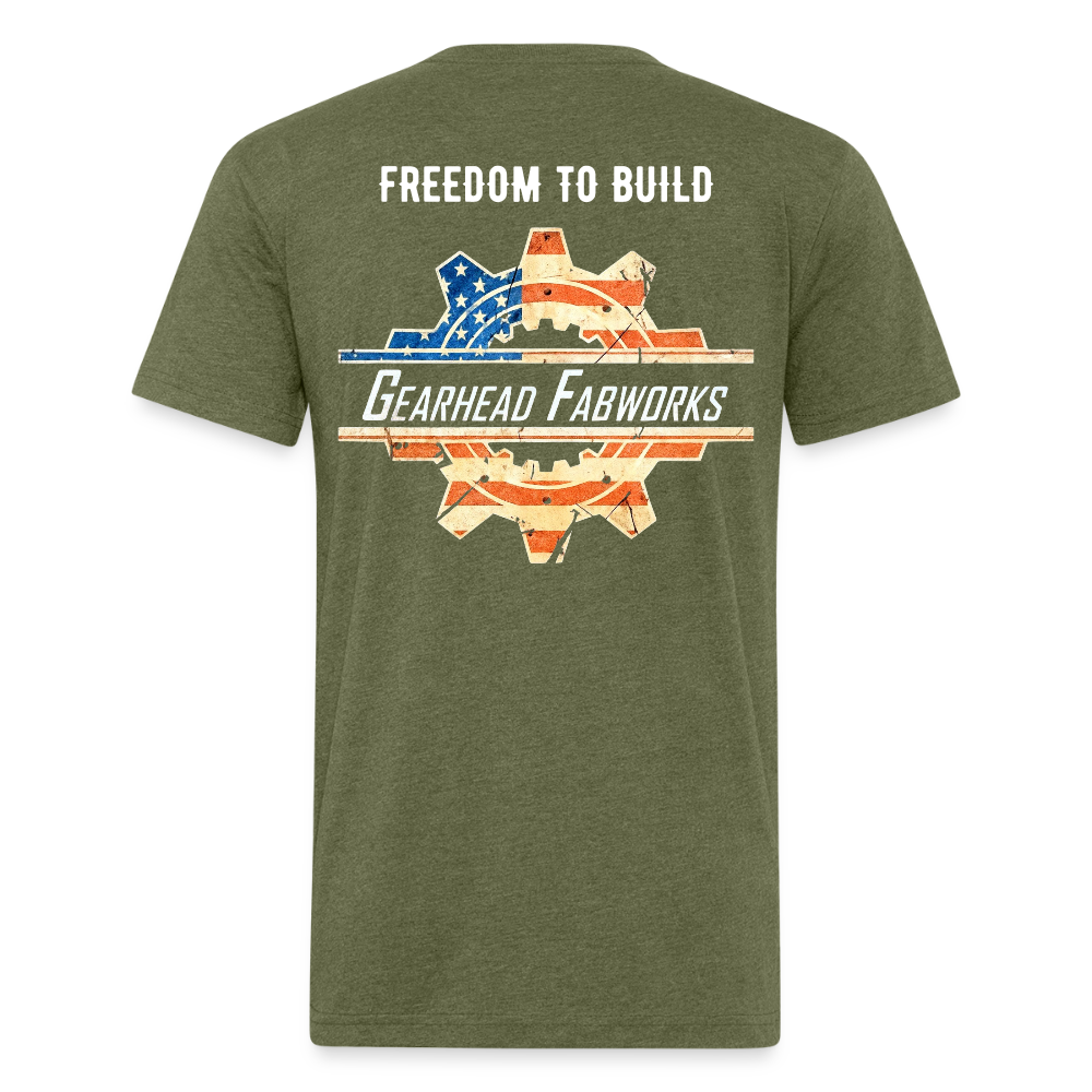 Fitted Cotton/Poly T-Shirt by Next Level - heather military green