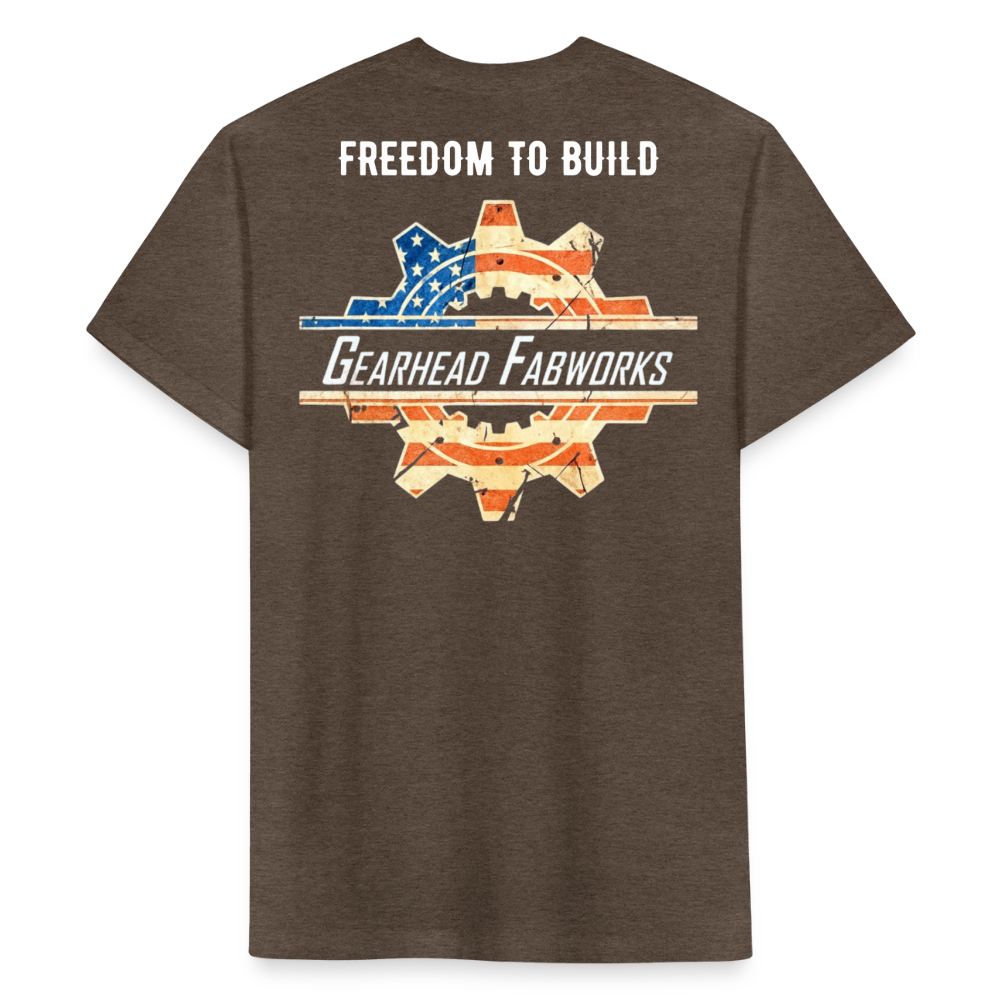 Fitted Cotton/Poly T-Shirt by Next Level - heather espresso