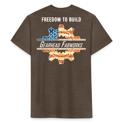 Fitted Cotton/Poly T-Shirt by Next Level - heather espresso