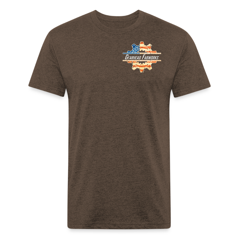 Fitted Cotton/Poly T-Shirt by Next Level - heather espresso