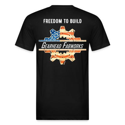 Fitted Cotton/Poly T-Shirt by Next Level - black