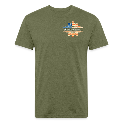 Fitted Cotton/Poly T-Shirt by Next Level - heather military green