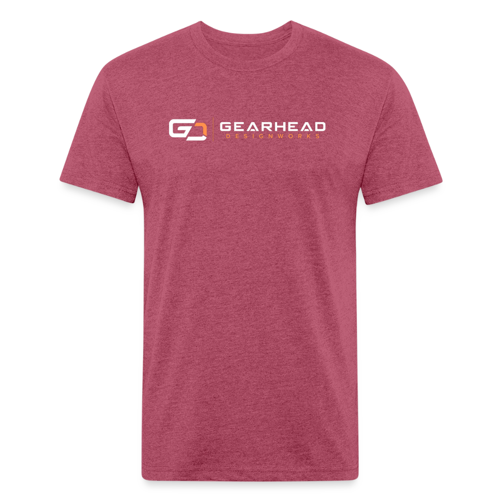 Fitted Cotton/Poly T-Shirt by Next Level - heather burgundy