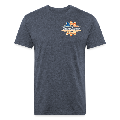 Fitted Cotton/Poly T-Shirt by Next Level - heather navy