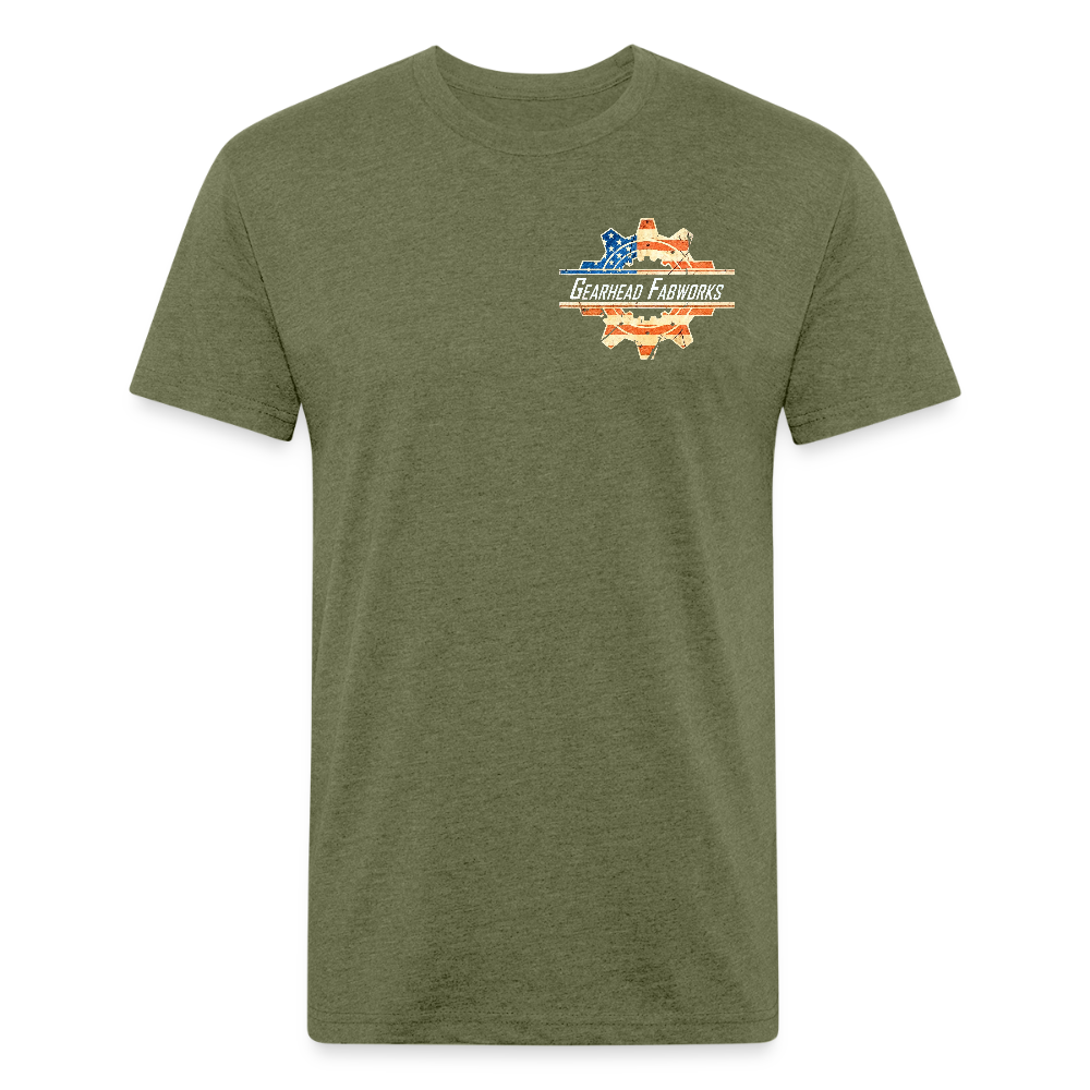 Fitted Cotton/Poly T-Shirt by Next Level - heather military green
