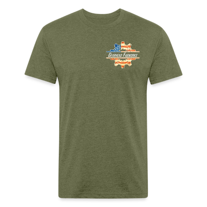 Fitted Cotton/Poly T-Shirt by Next Level - heather military green