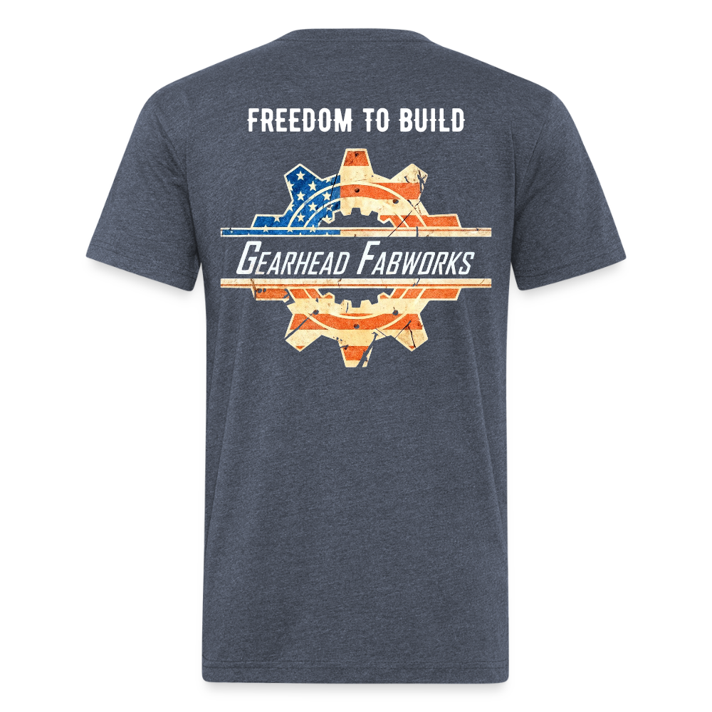 Fitted Cotton/Poly T-Shirt by Next Level - heather navy