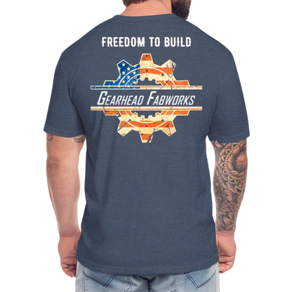 Fitted Cotton/Poly T-Shirt by Next Level - heather navy