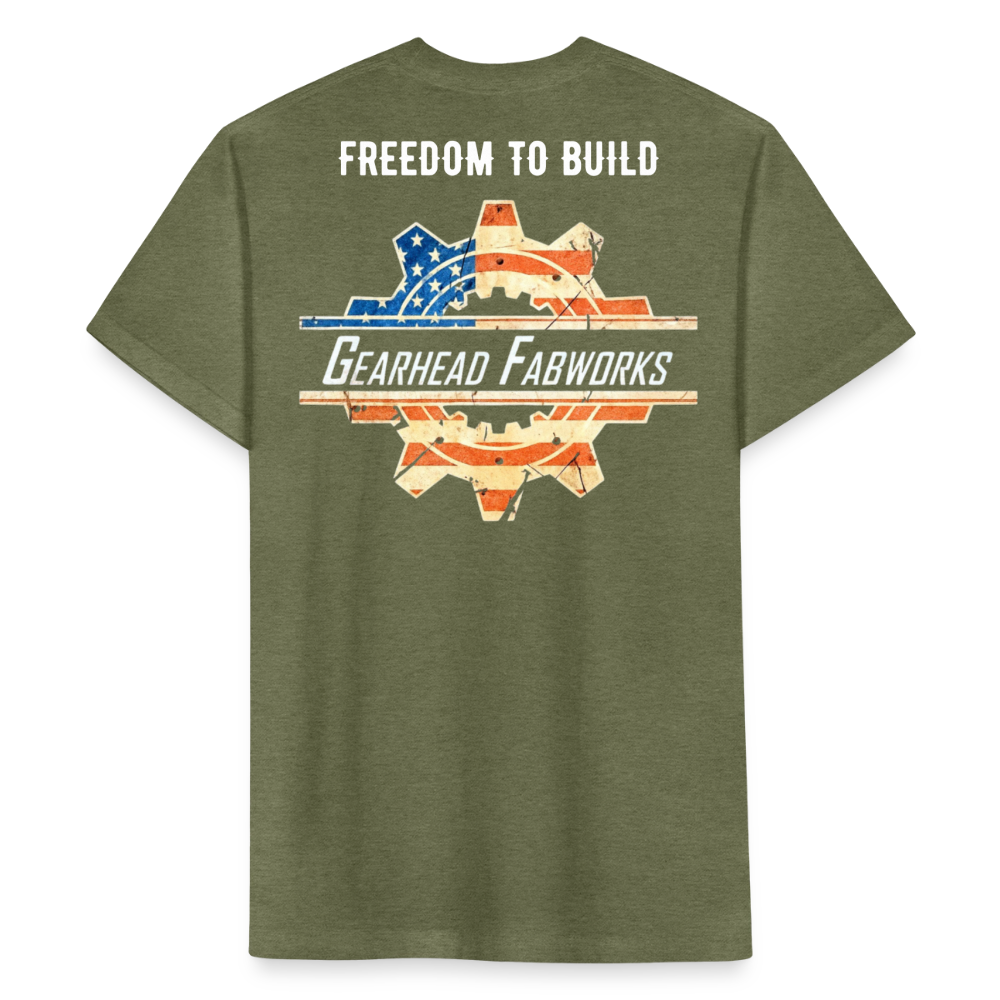 Fitted Cotton/Poly T-Shirt by Next Level - heather military green