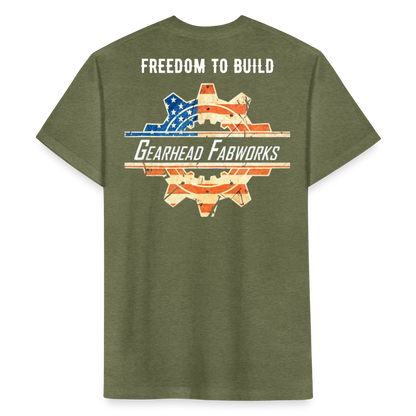 Fitted Cotton/Poly T-Shirt by Next Level - heather military green