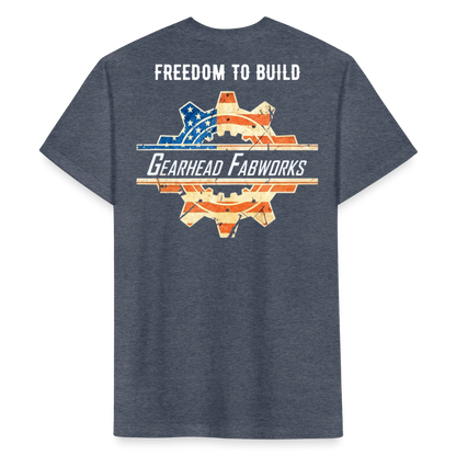 Fitted Cotton/Poly T-Shirt by Next Level - heather navy