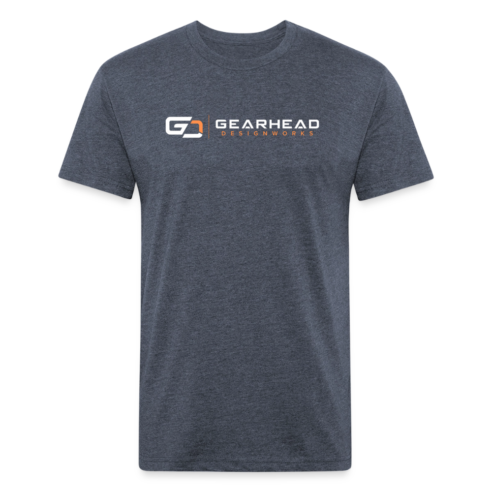 Fitted Cotton/Poly T-Shirt by Next Level - heather navy