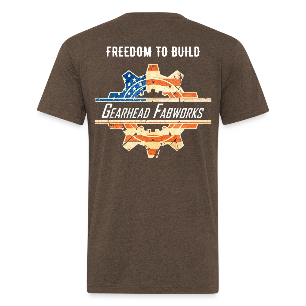 Fitted Cotton/Poly T-Shirt by Next Level - heather espresso