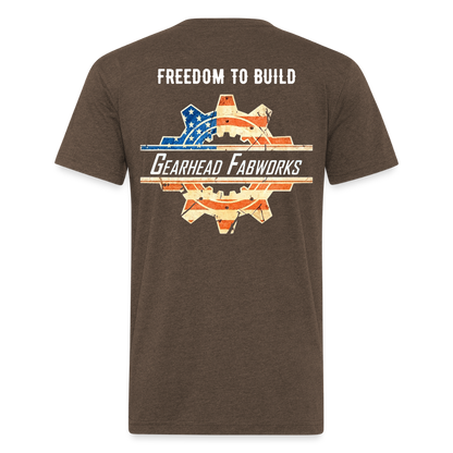 Fitted Cotton/Poly T-Shirt by Next Level - heather espresso