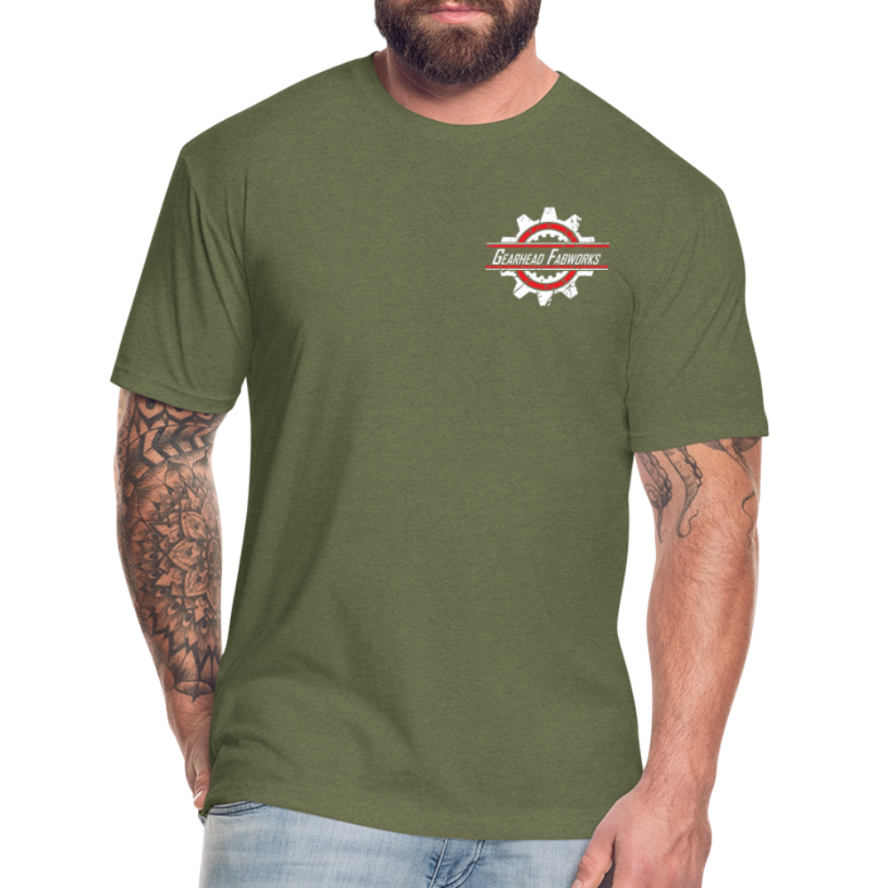 Fitted Cotton/Poly T-Shirt by Next Level - heather military green