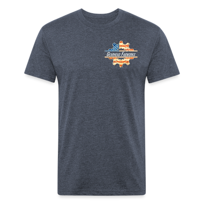 Fitted Cotton/Poly T-Shirt by Next Level - heather navy