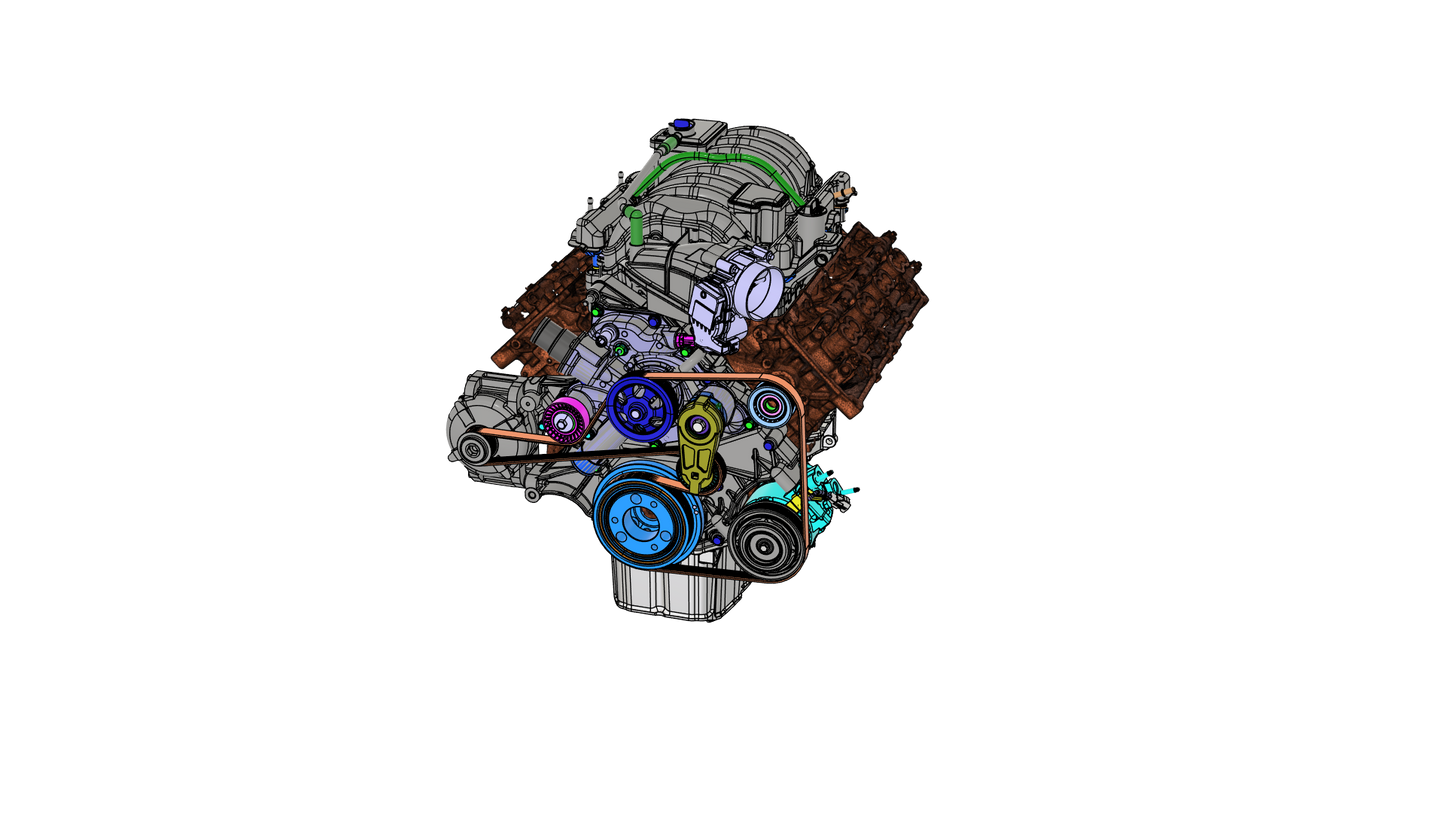 Gen III HEMI Engine - High-Accuracy 3D Scan - CAD Model |STL, OBJ, PLY, 3MF