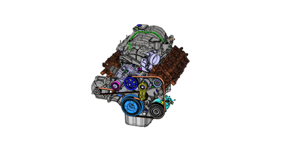 Gen III HEMI Engine - High-Accuracy 3D Scan - CAD Model |STL, OBJ, PLY, 3MF