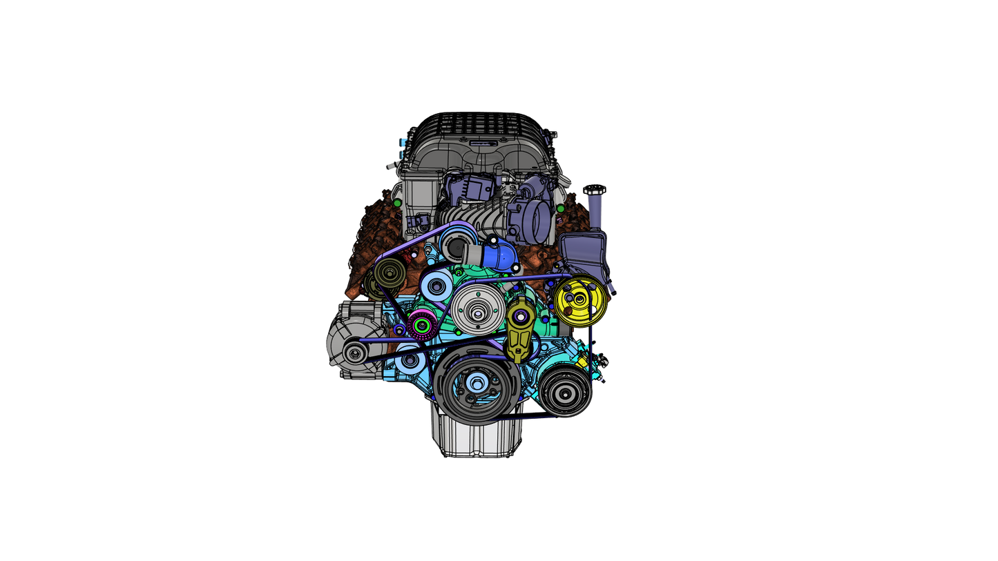 Gen III HEMI Engine - High-Accuracy 3D Scan - CAD Model |STL, OBJ, PLY, 3MF