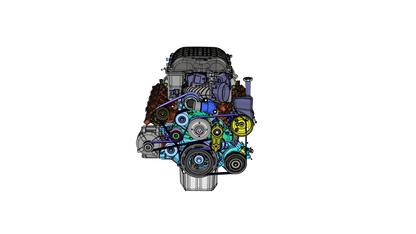 Gen III HEMI Engine - High-Accuracy 3D Scan - CAD Model |STL, OBJ, PLY, 3MF